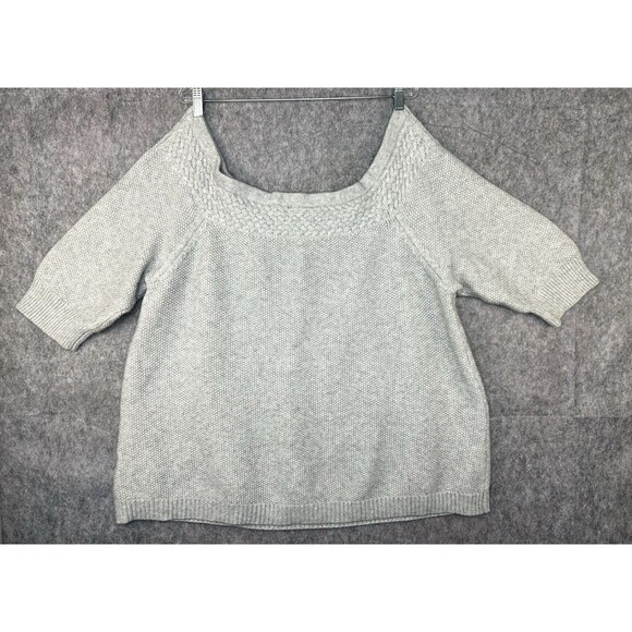 Lane Bryant Sweater Women's 22/24 Plus Size Gray Cable Knit - Picture 5 of 10